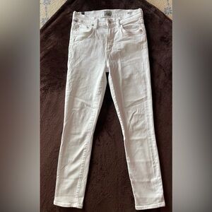 CITIZENS OF HUMANITY White Size 26 Rocket Crop Mid Rise Skinny Jeans EUC